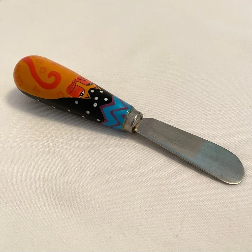 The Laurel Burch Collection By Ganz Cat Frame & Food Cheese Spreader Vintage